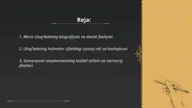 Mirzo Ulug'bekning biografiyasi 2