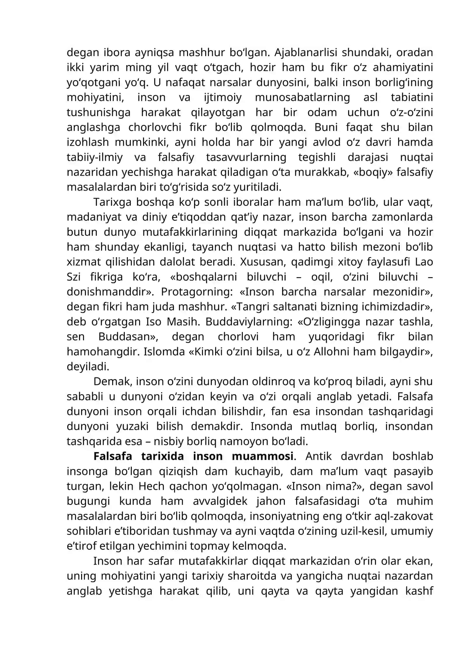 Inson falsafasi (Falsafiy antropologiya) 2