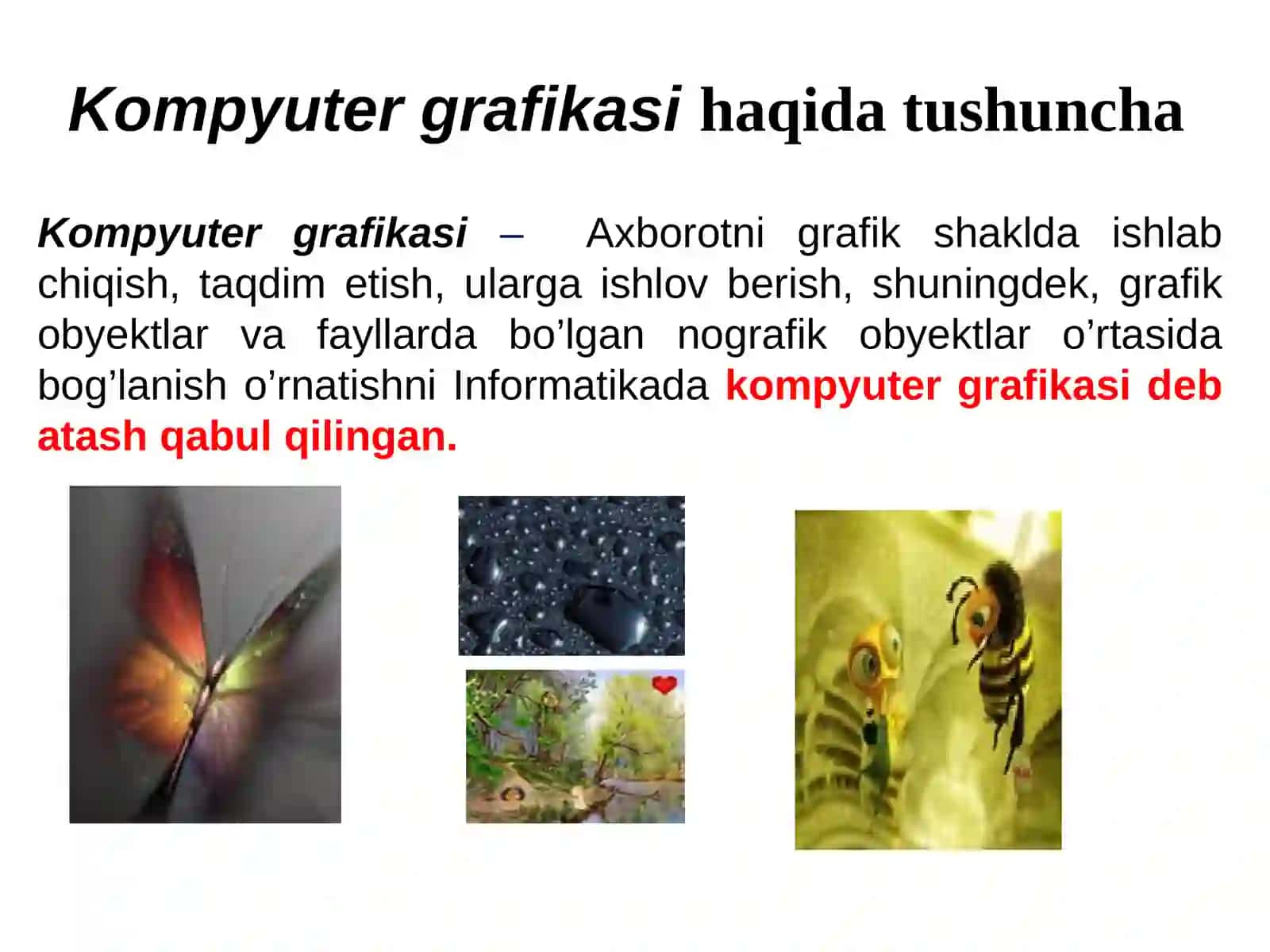 Kompyutergrafikasihaqidatushunch 2