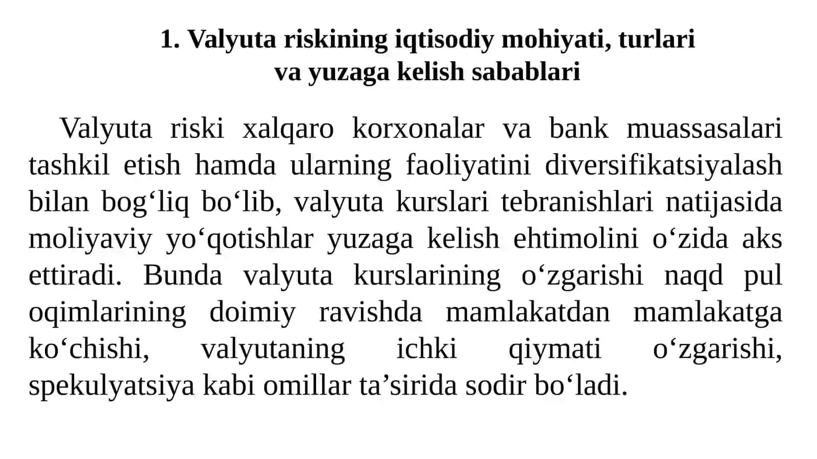 Valyuta riski 2