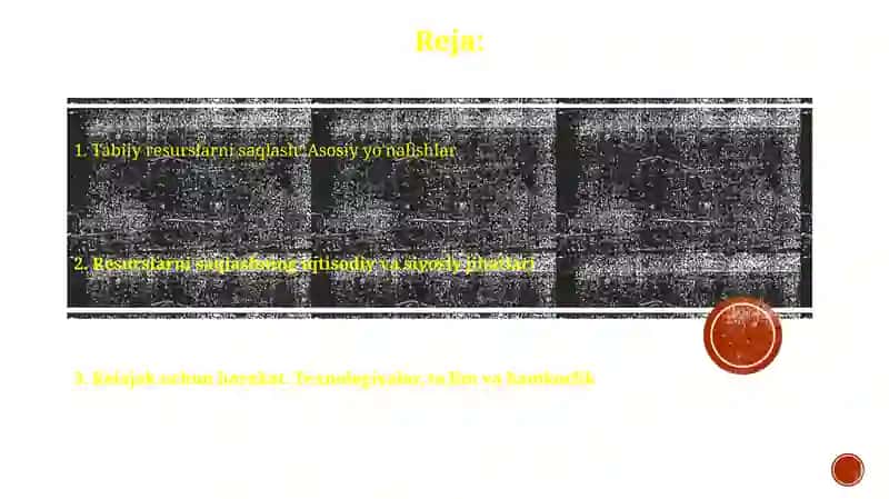 Tabiiy resurslarni tejash 2