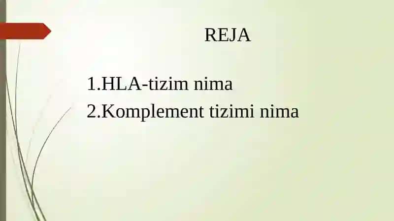 HLA-TIZIMI(MHC-TIZIMI). KOMPLEMENT TIZIMI 2