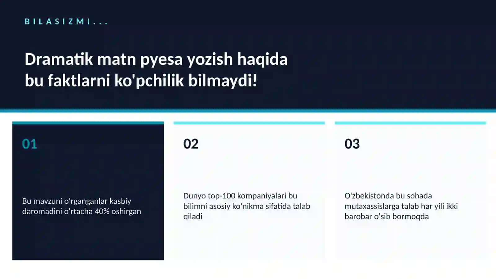 Dramatik matn pyesa yozish 2