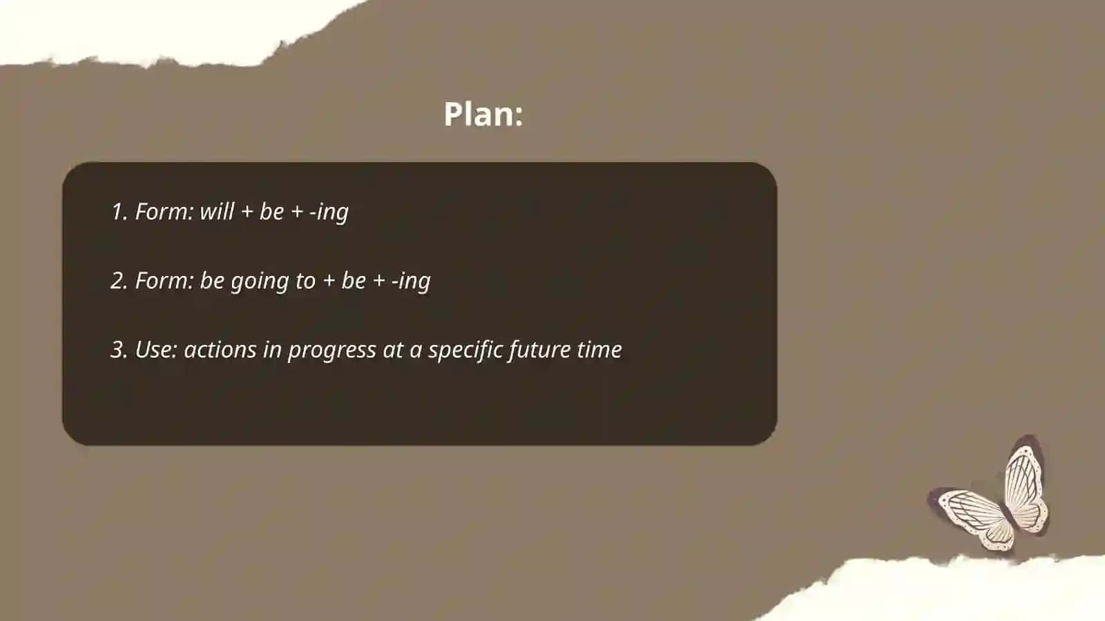 Future continuous 2