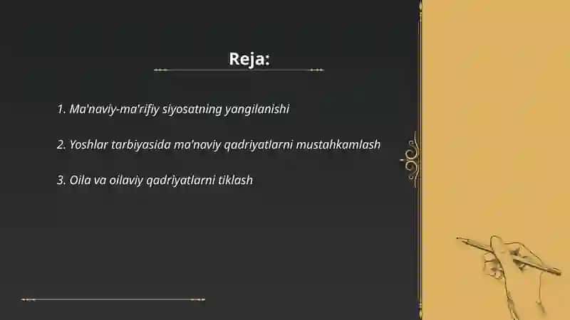 Ma'naviy-ma'rifiy siyosatning yangilanishi 2