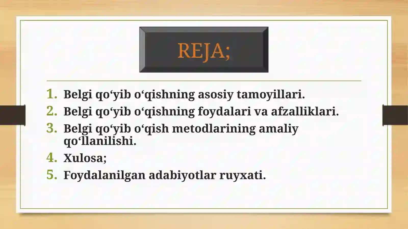 BELGI QUYIB OʻQISH USULI 2