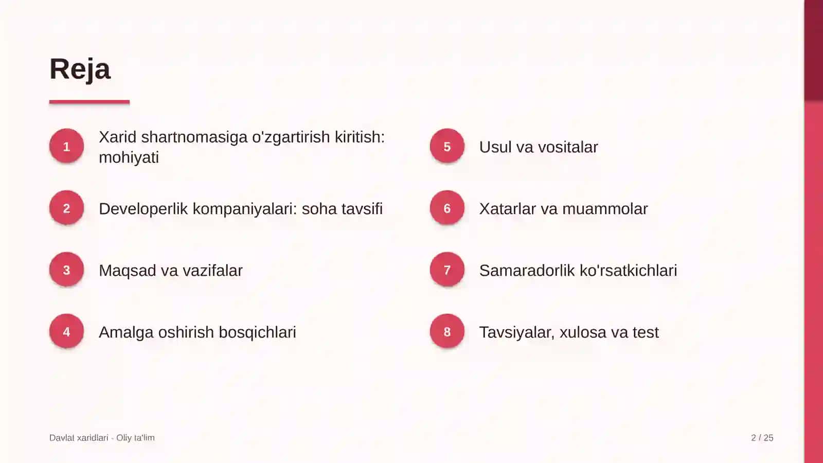 Developerlik kompaniyalarida xarid shartnomasiga o'zgartirishlar kiritish tartibi 2