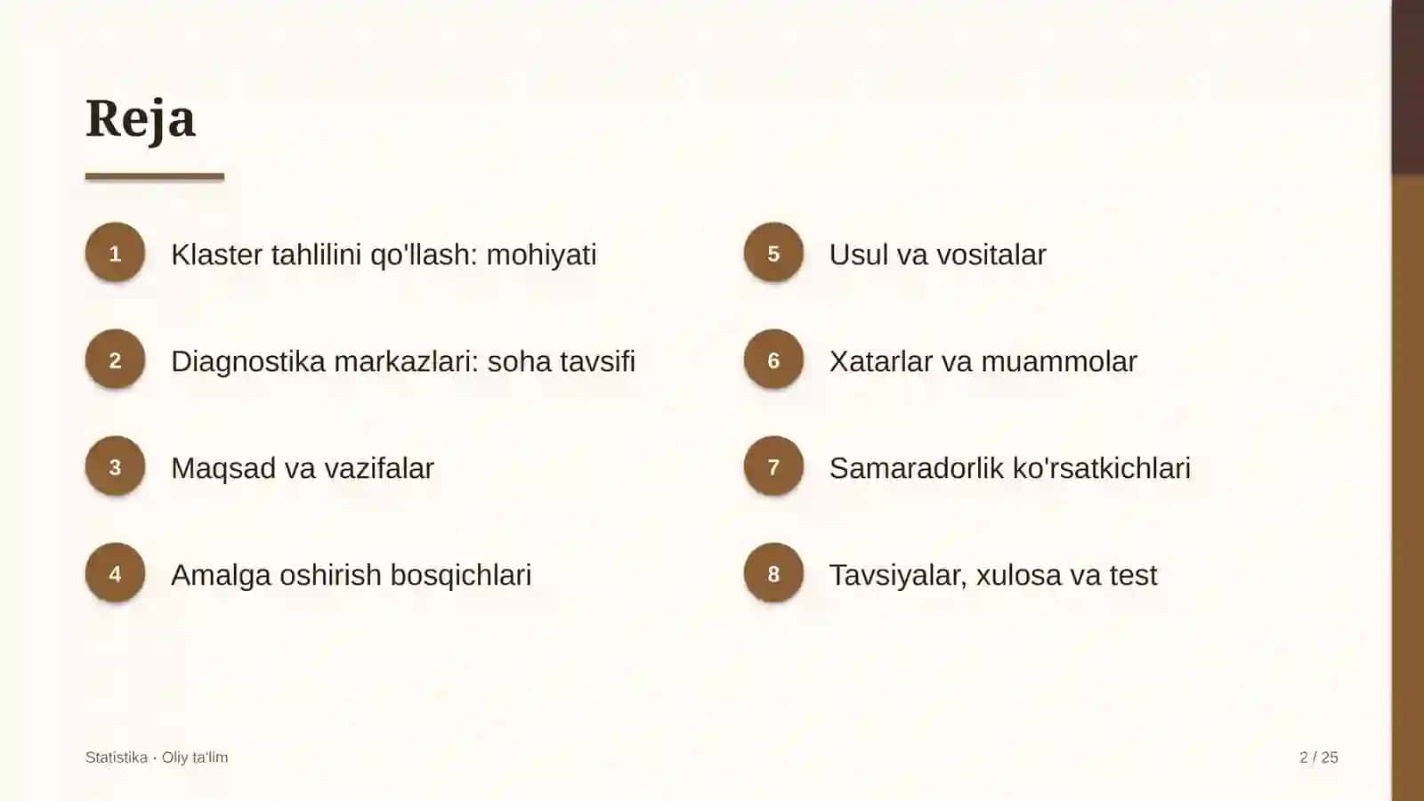 Diagnostika markazlarida klaster tahlilini qo'llash 2