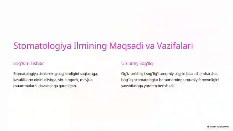 Og`iz bo`shlig`i sog`lig`i 2