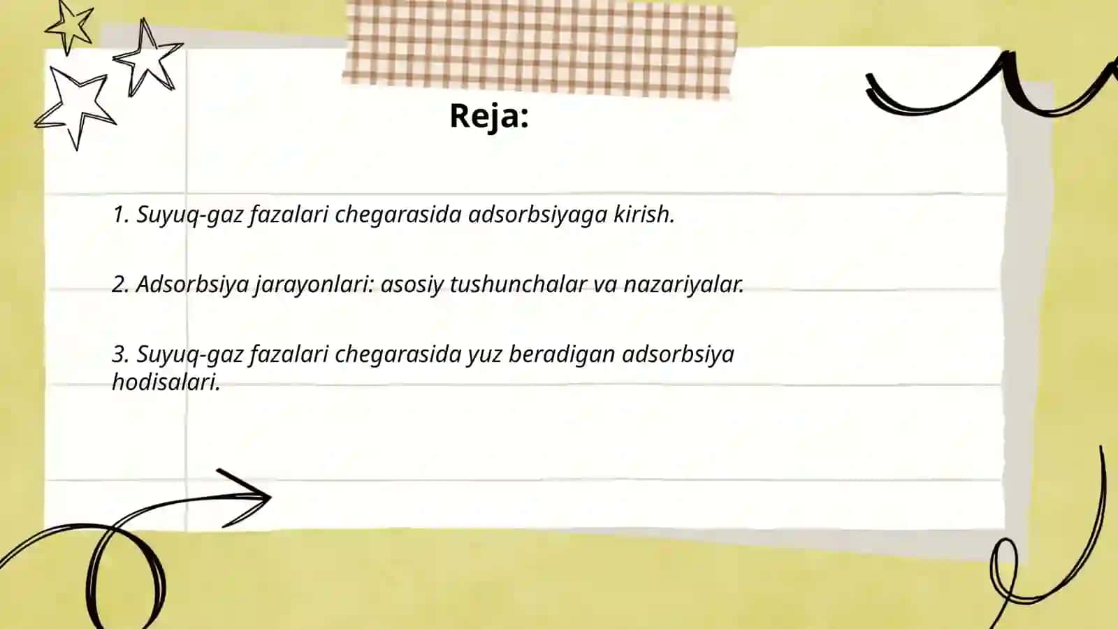 Suyuq-gaz fazalari chegarasida adsorbsiya 2