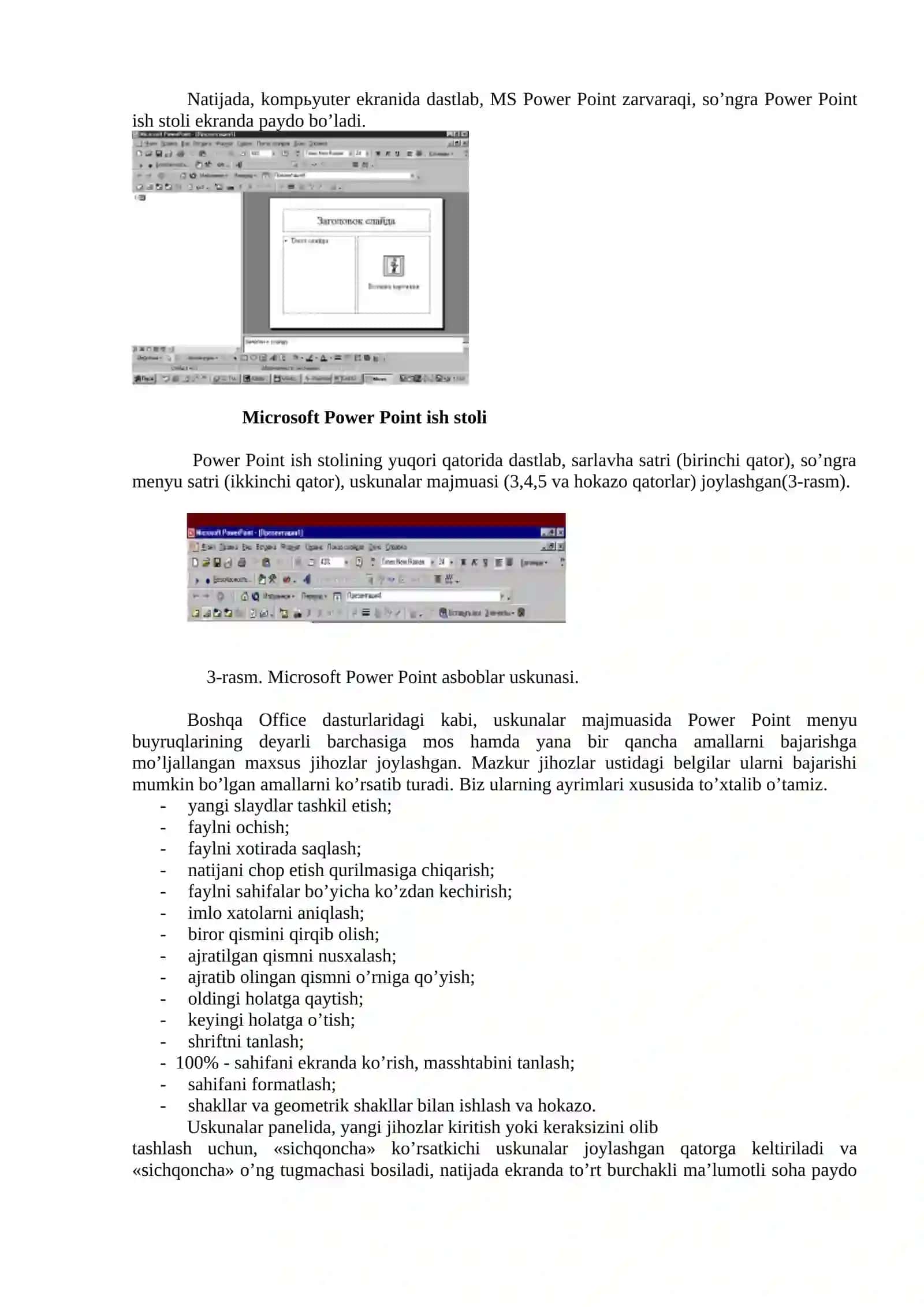 POWER POINT dasturi 2
