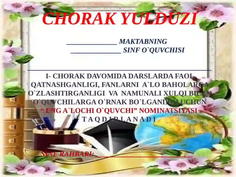CHORAK YULDUZI 2
