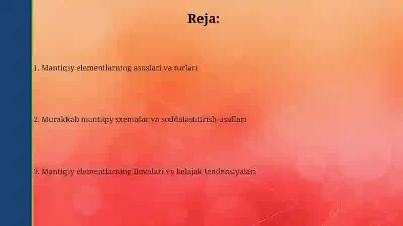 Mantiqiy elementlar 2