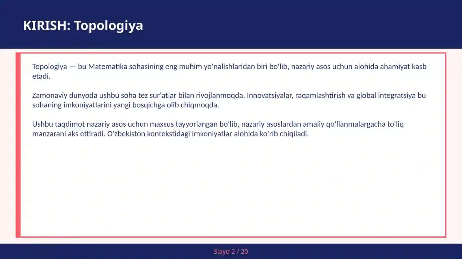 Topologiya 2