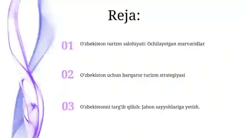 O'zbekiston turizm salohiyati 2