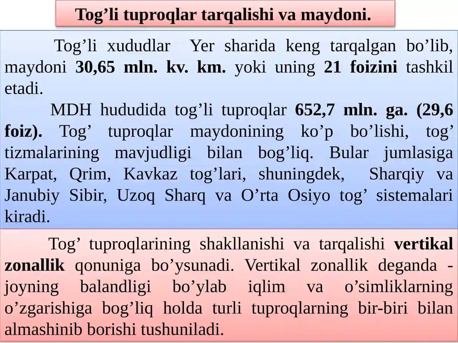 Tog’ tuproqlari 2