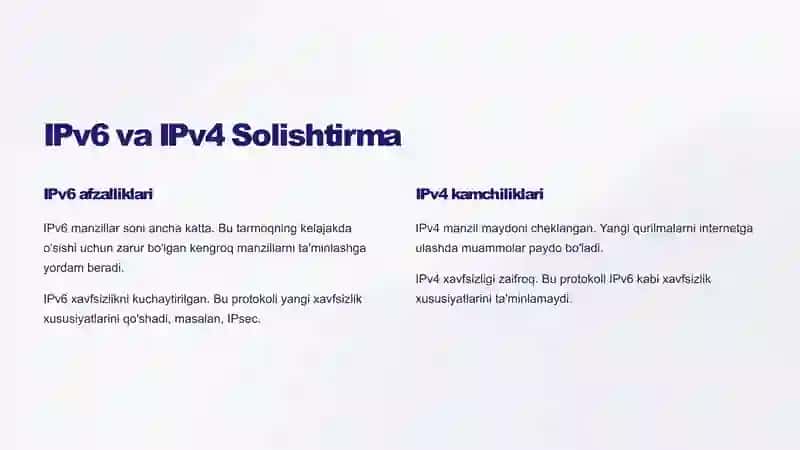IPv6 Texnologiyasi 2