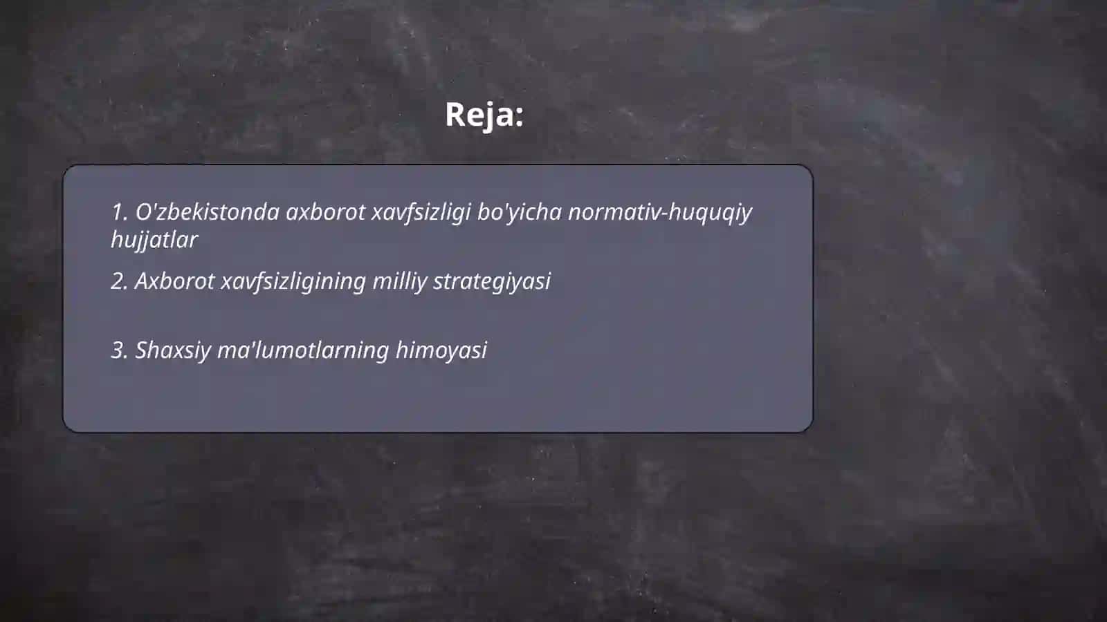 O'zbekistonda axborot xavsizligining manaviy huquqiy asoslari 2