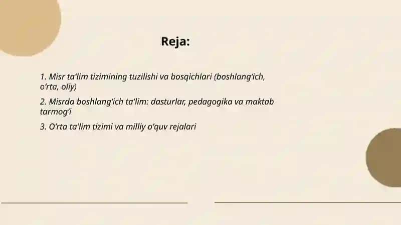 Misr talim tizimi 2