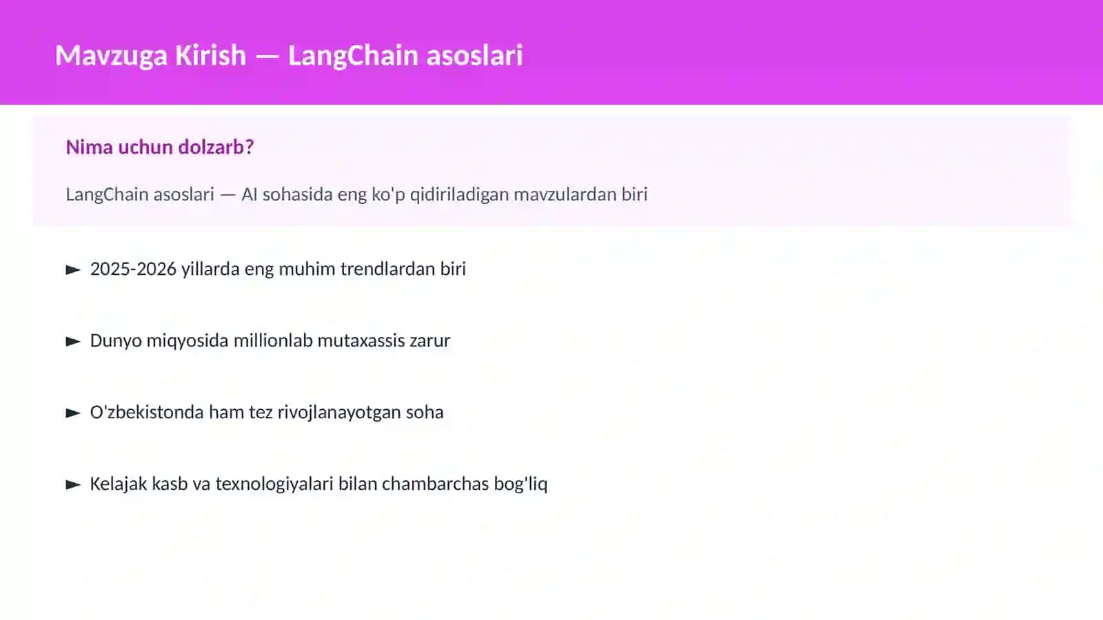 LangChain asoslari 2