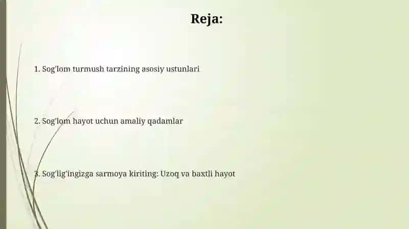 Soğlom turmush tarzi 2
