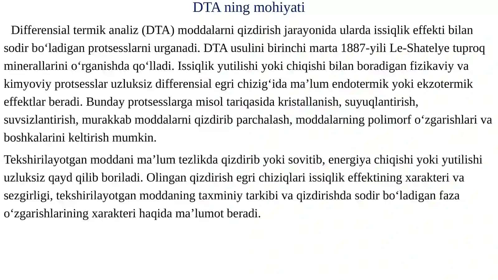 DIFFERENSIAL TERMIK ANALIZ (DTA) 2