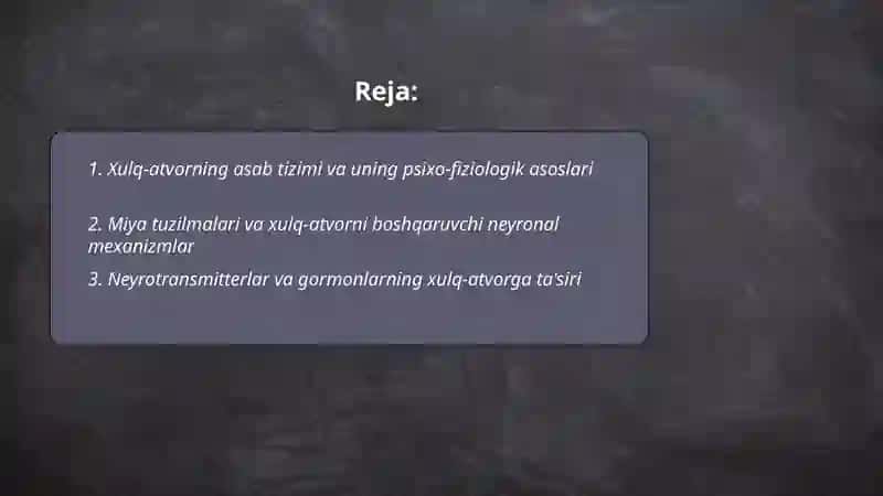 Xulq-atvorning psixo-fiziologik asosi. Ong taraqqiyoti va ongsizlik 2