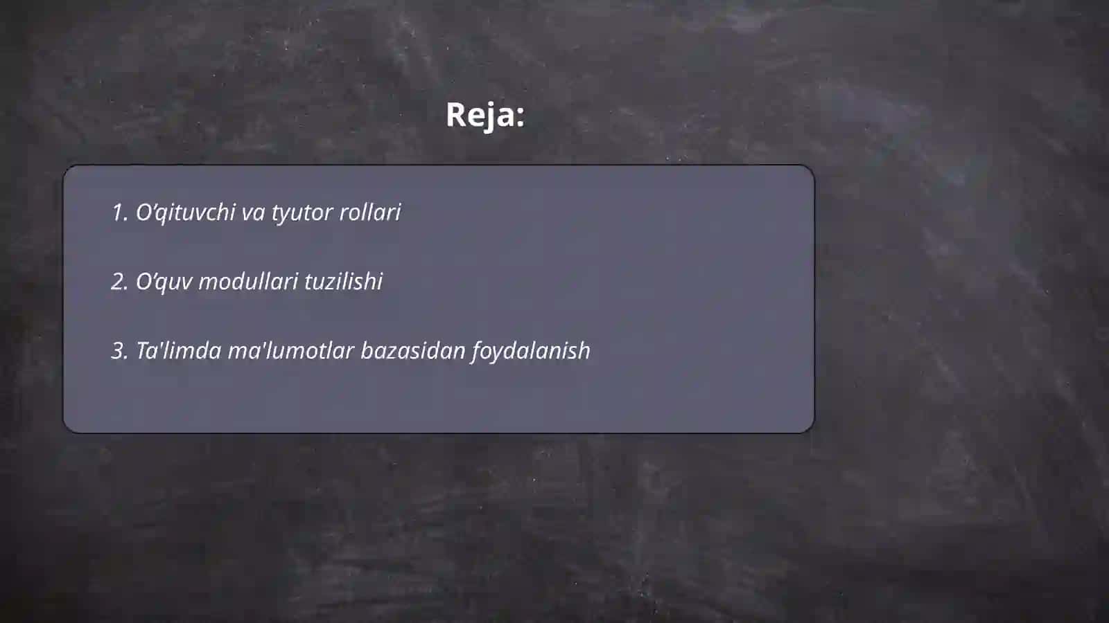 O’qituvchi – tyutor ma’lumotlar bazasi 2