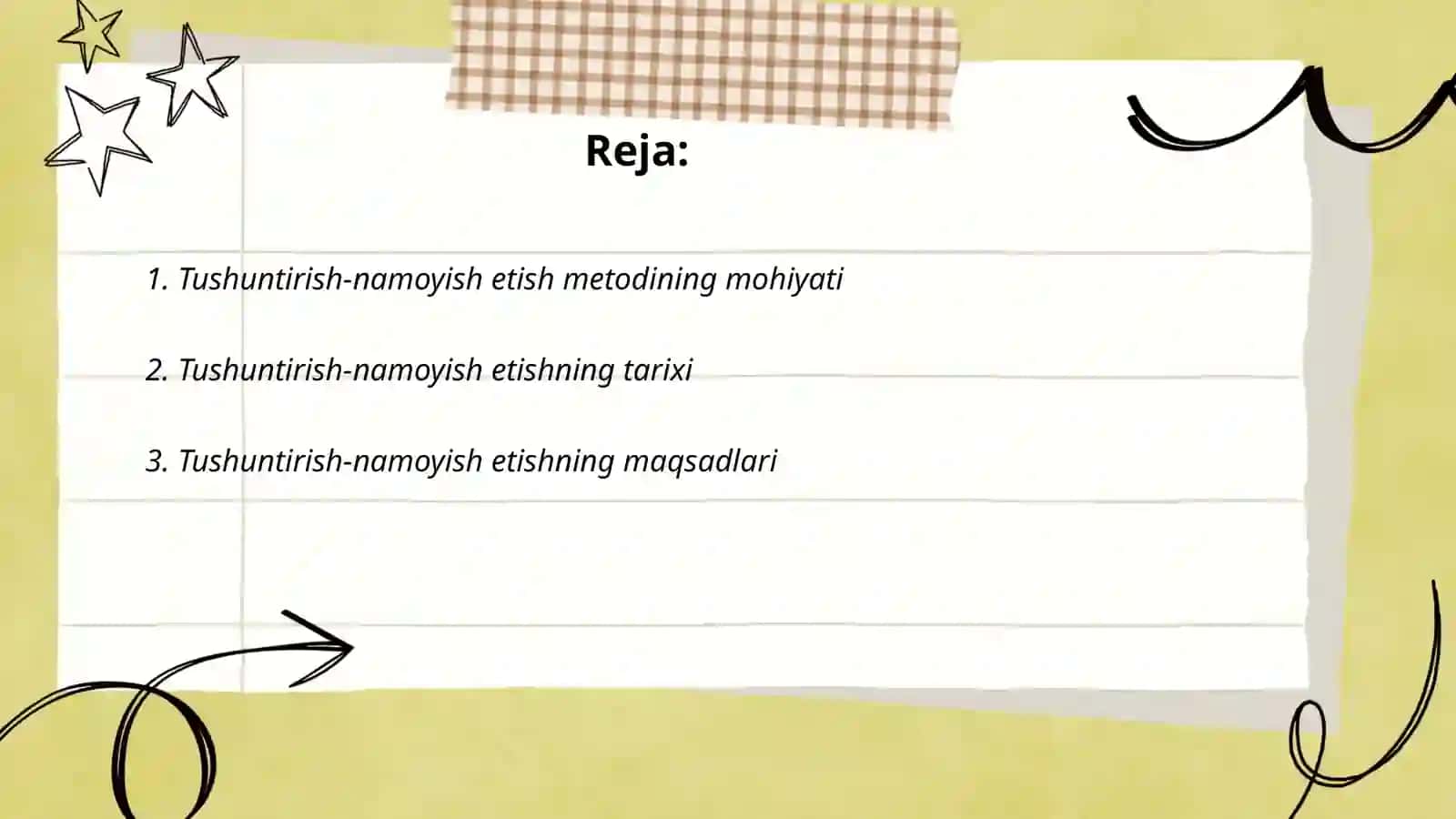Tushuntirish-namoyish etish metodi 2