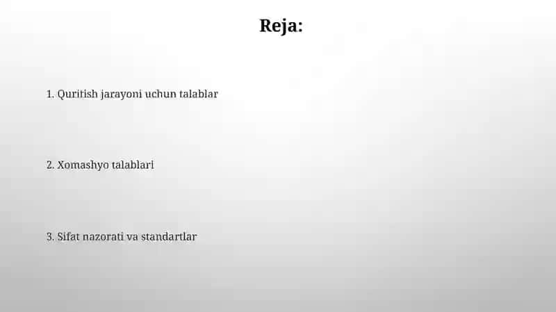 Xom ashyo quritish talablari 2