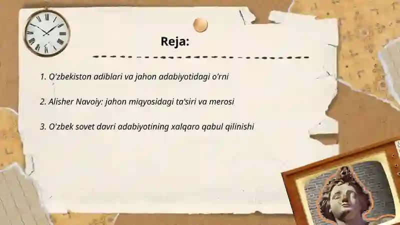 O'zbekiston adiblari dunyo nigohida 2