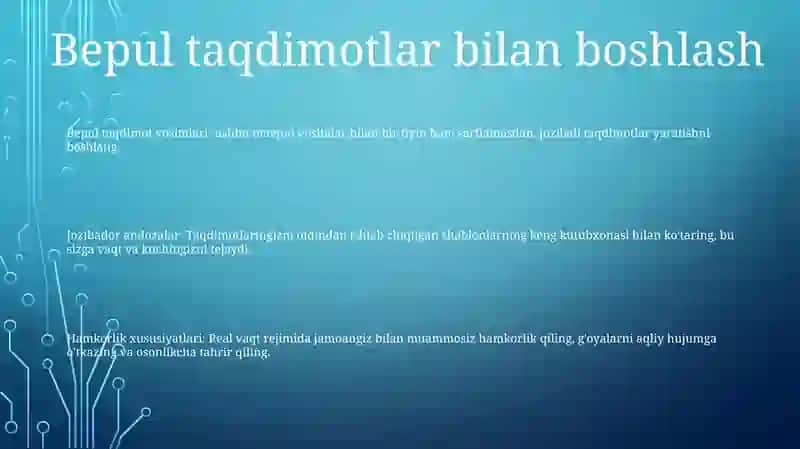 Bepul Taqdimotlar 2