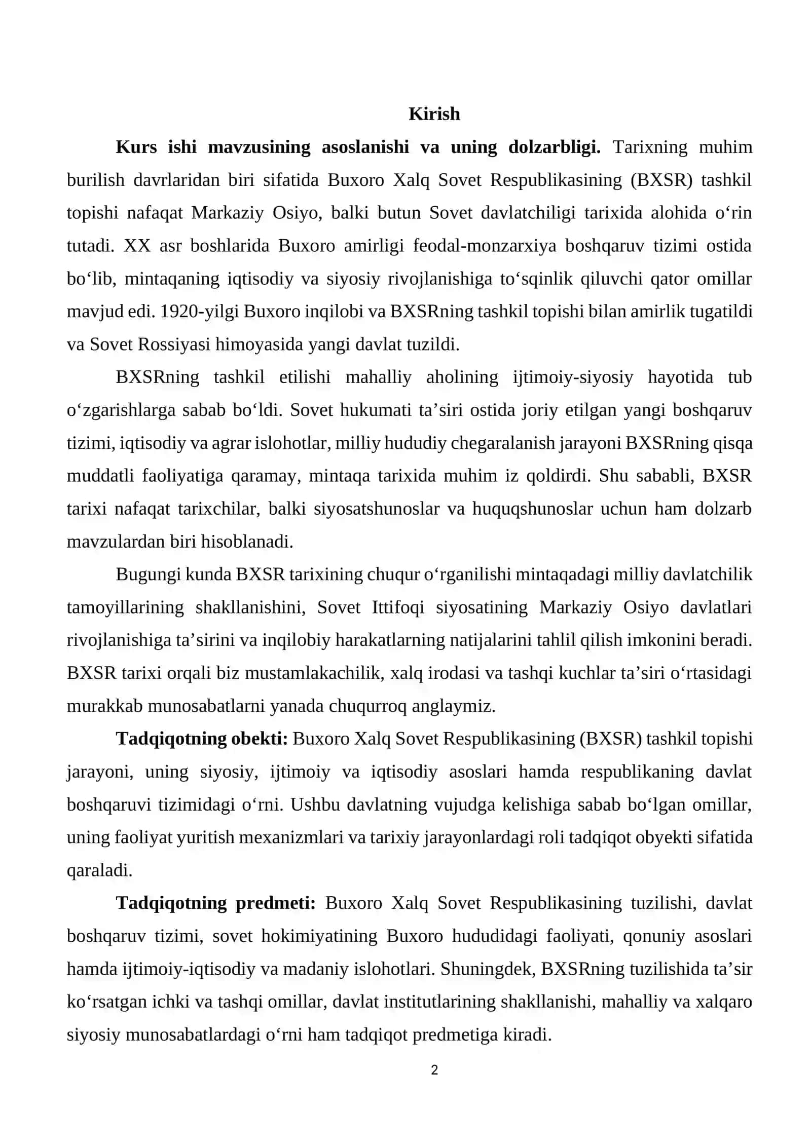 Buxoro Xalq Sovet Respublikasining tuzilishi 2
