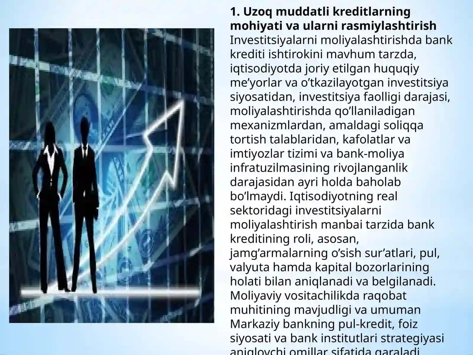 Investitsiya faoliyatini kreditlash 2