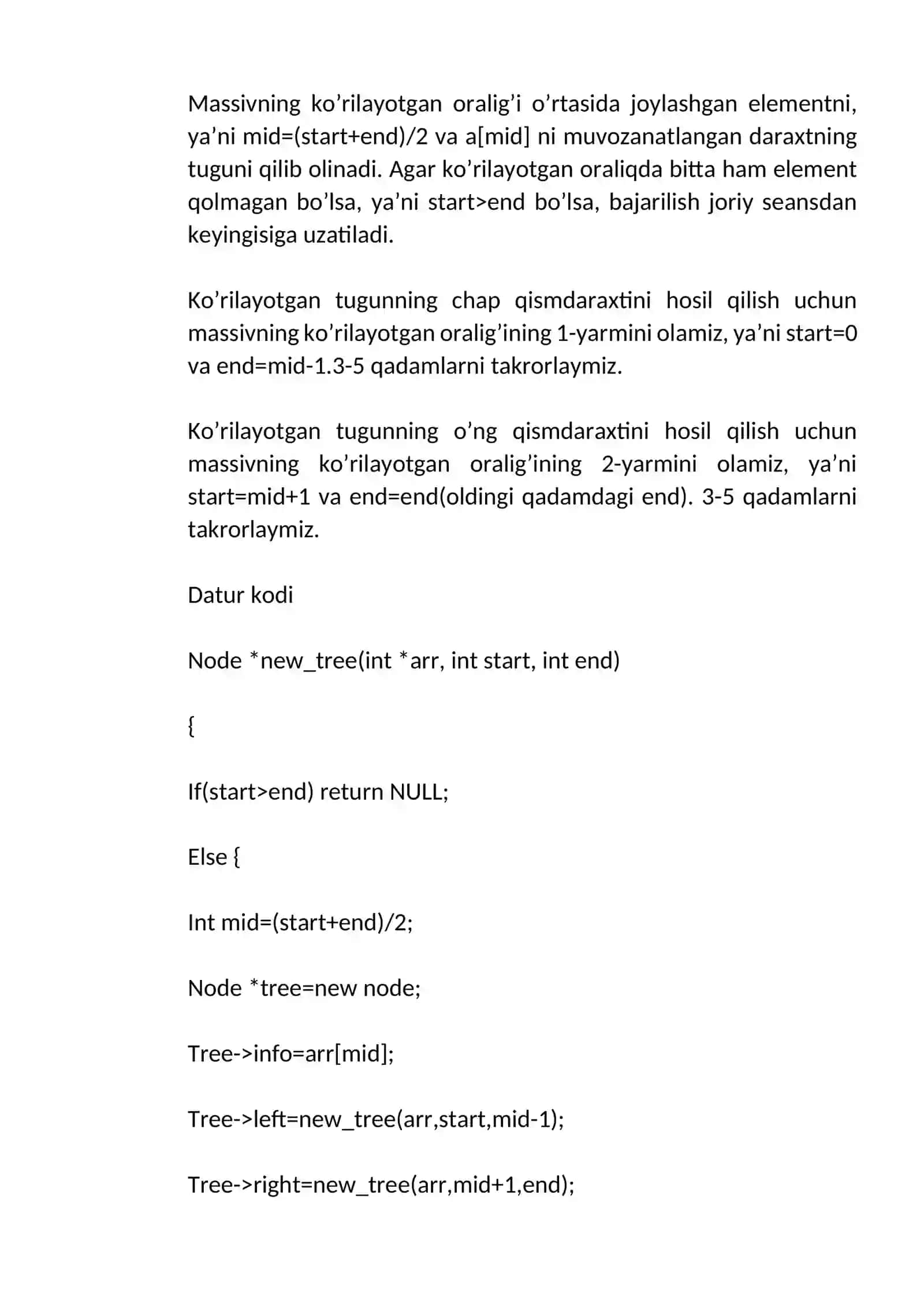 Muvozanatlangan binar daraxtlar 2