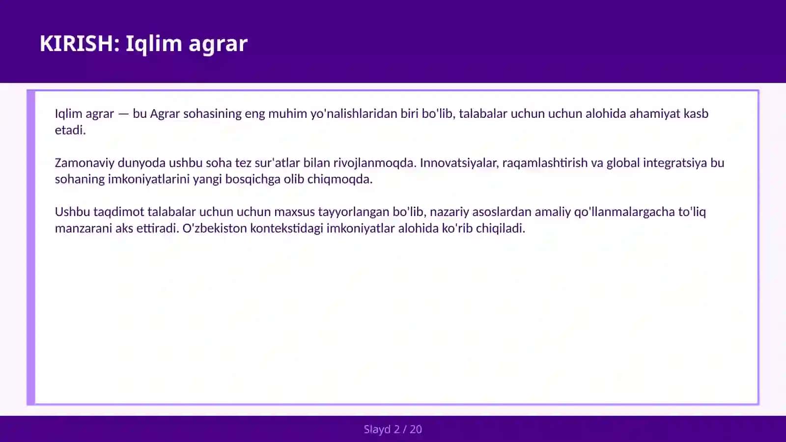Iqlim agrar 2