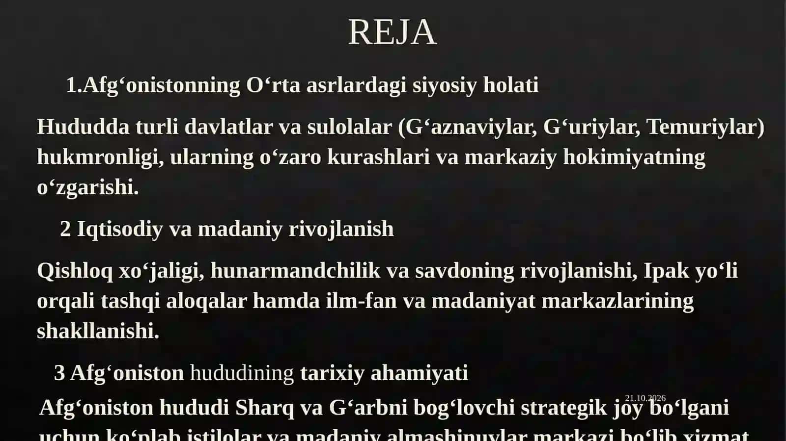 Afg‘onistonning O‘rta asrlardagi siyosiy holati 2