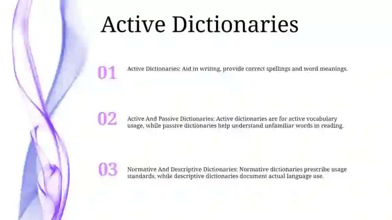 Active And Passive Dictionaries 2