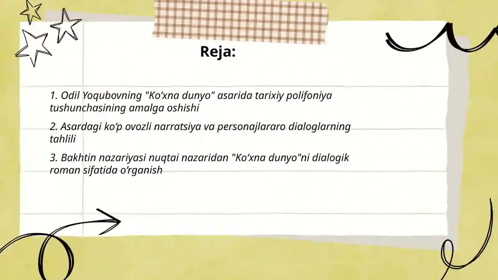 Odil Yoqubovning "Ko‘xna dunyo" asari 2