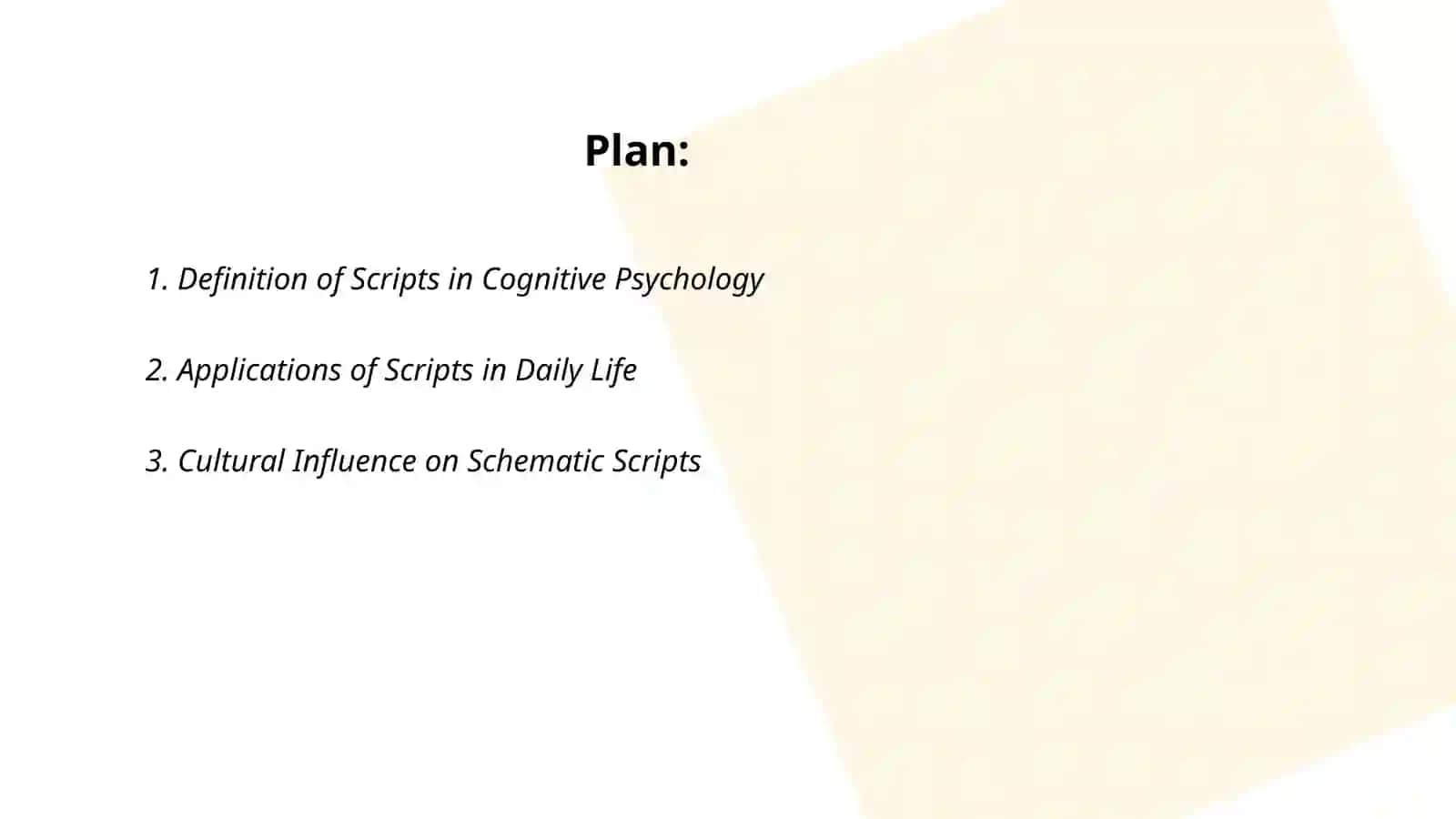 Scrips. Snario. Schemat and mental modules 2
