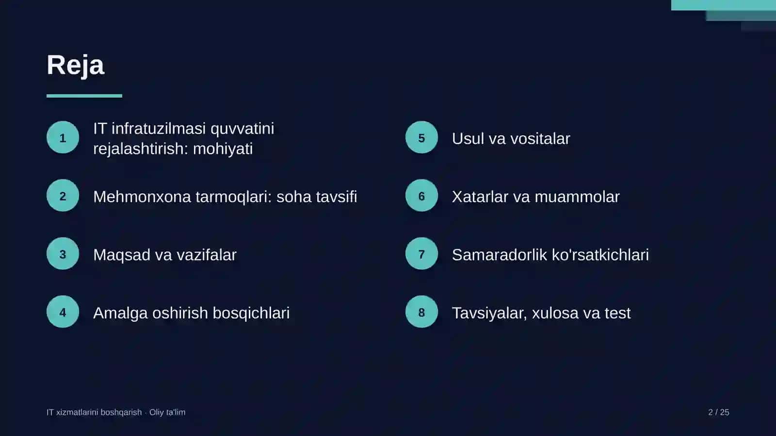 mehmonxona tarmoqlarida axborot texnologiyalari infratuzilmasi quvvatini rejalashtirish 9791 2
