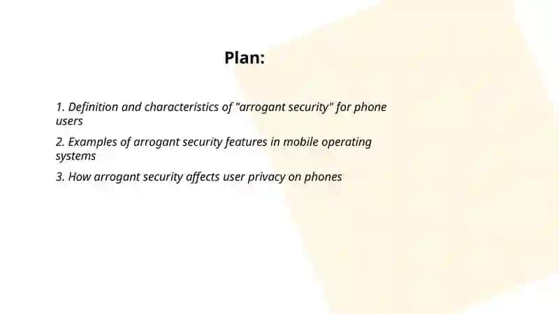 Arrogant security for phone users 2