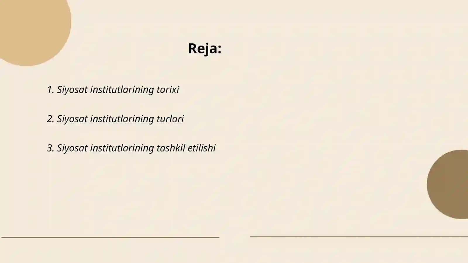 Siyosat institutlar faoliyati 2