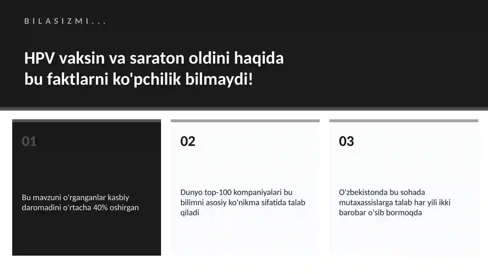 HPV vaksin va saraton oldini 2