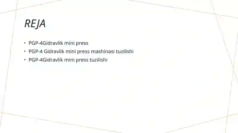 PGP-4 Gidravlik mini press 2