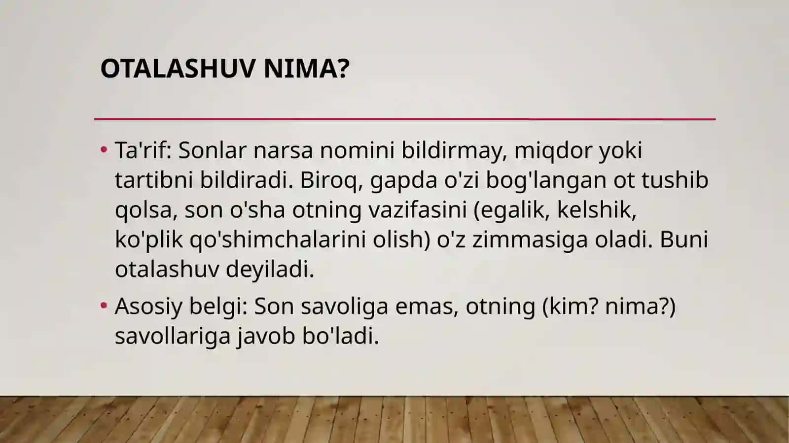 Sonlarning otlashishi 2