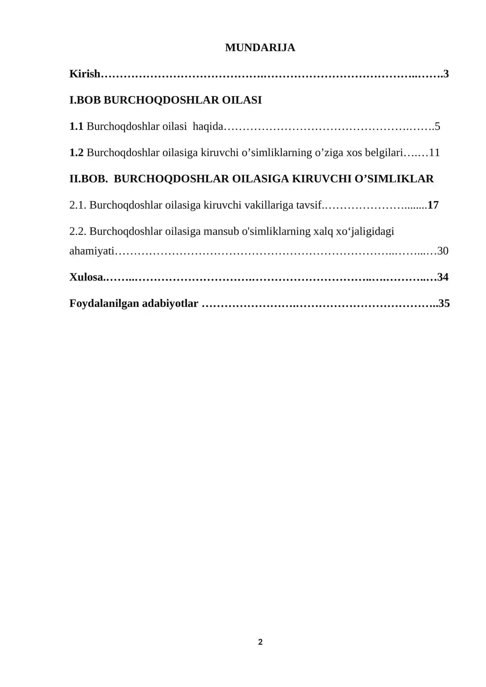 "Burchoqdoshlar oilasi" 2