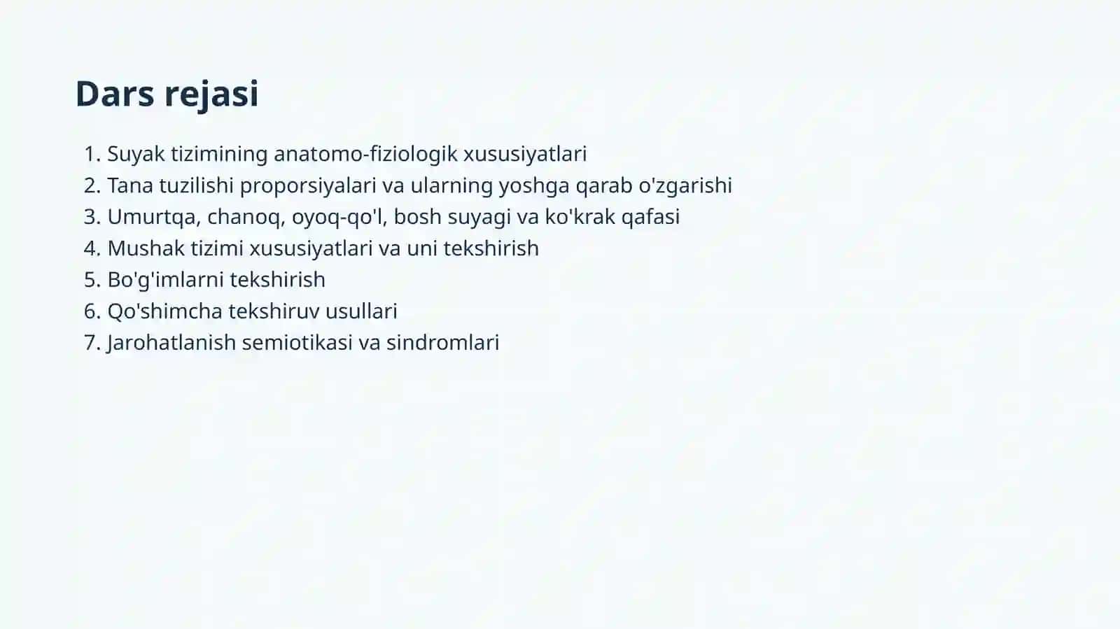 Suyak va mushak tizimi 2