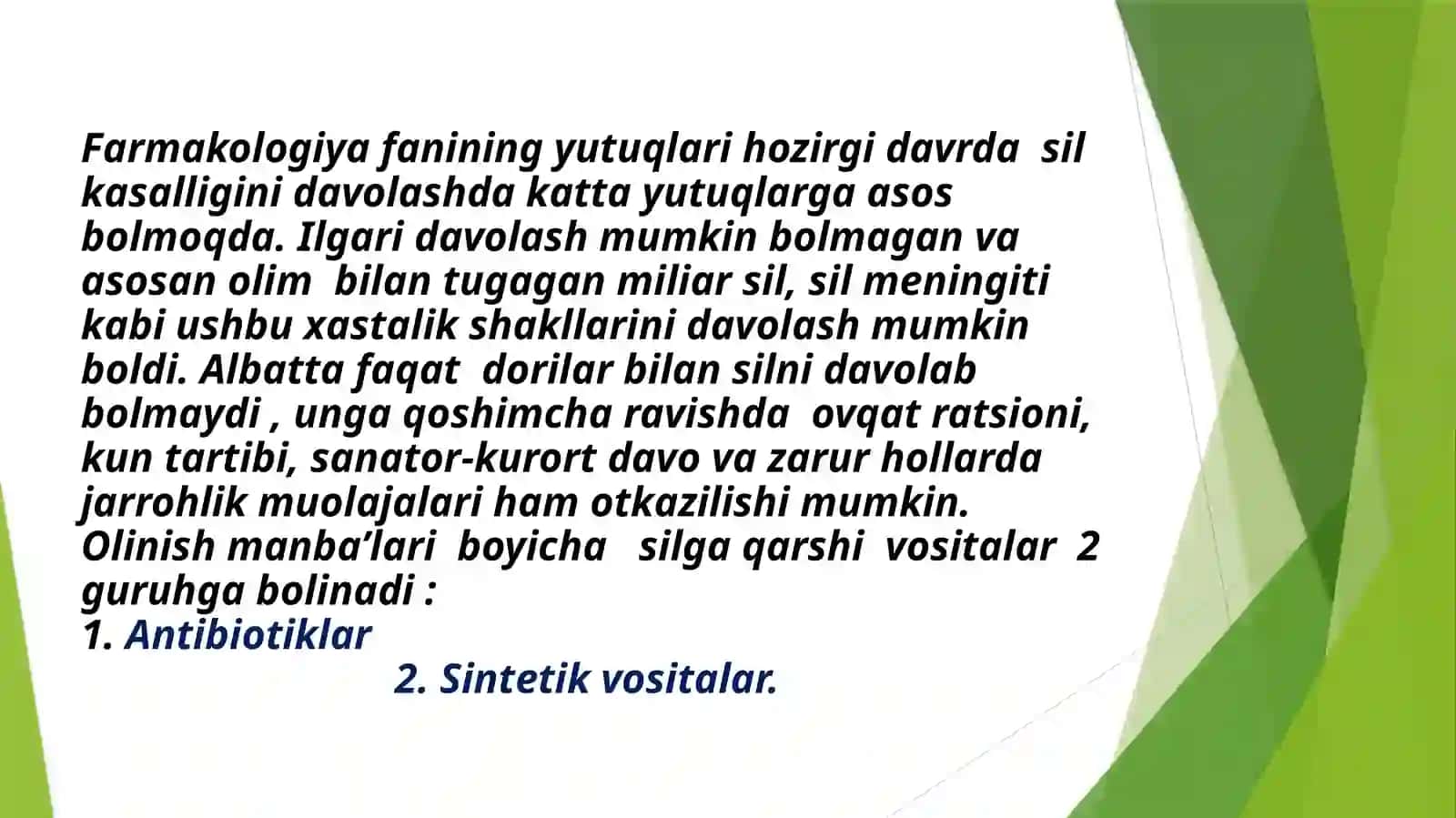 SILGA QARSHI VOSITALAR 2