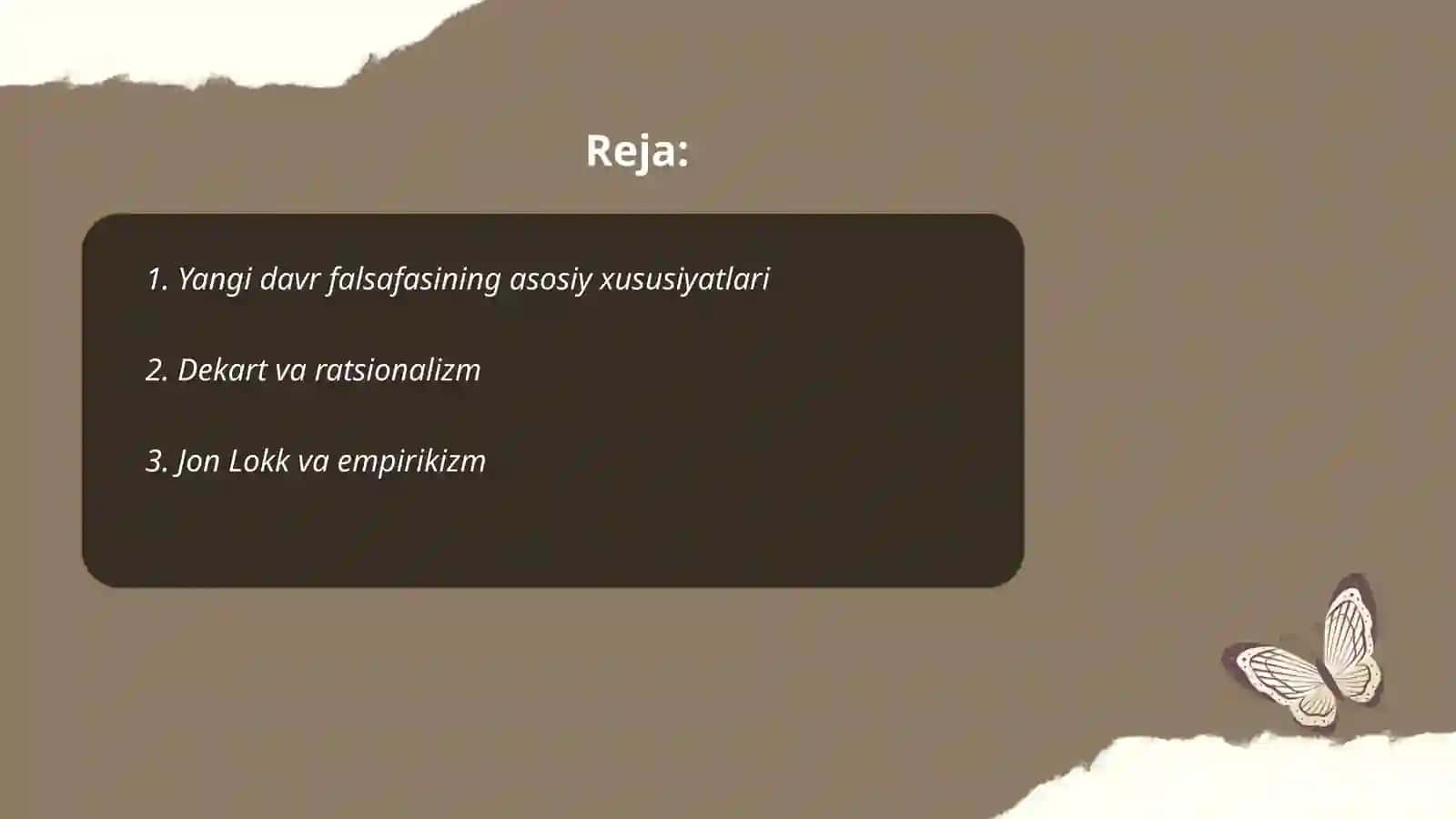 Yangi davr G‘arb falsafasi 2